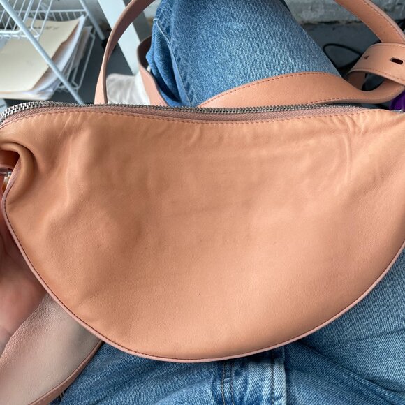 AllSaints Pink half moon crossbody bag - Picture 5 of 7